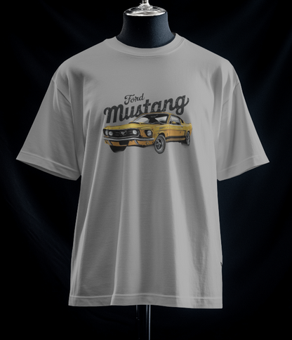 Classic Power Meets Timeless Style – Ford Mustang Muscle Car T-Shirt