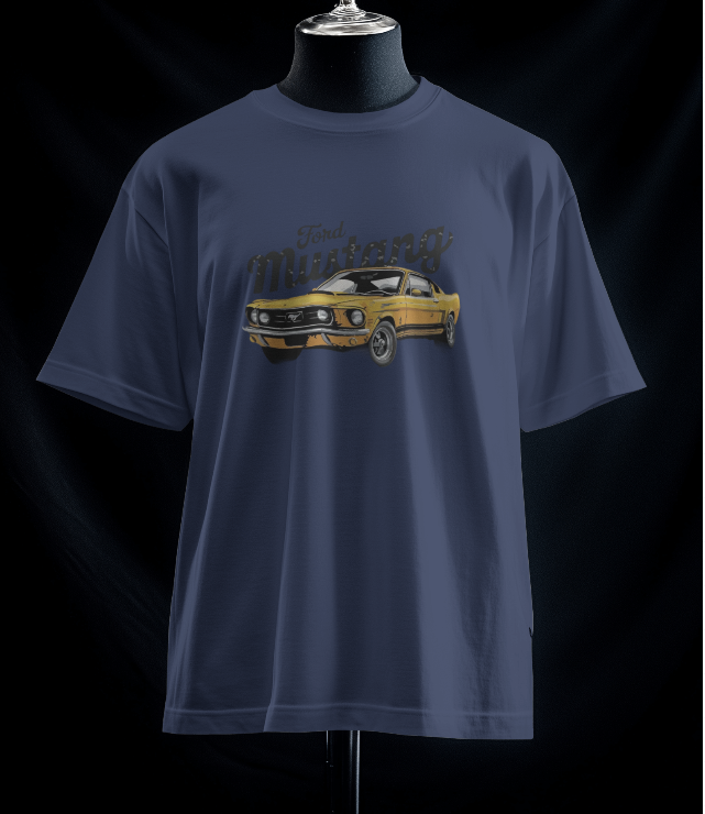 Classic Power Meets Timeless Style – Ford Mustang Muscle Car T-Shirt