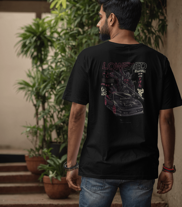 Rule the Streets with the "Lowered Empire" Samurai Drift T-Shirt!